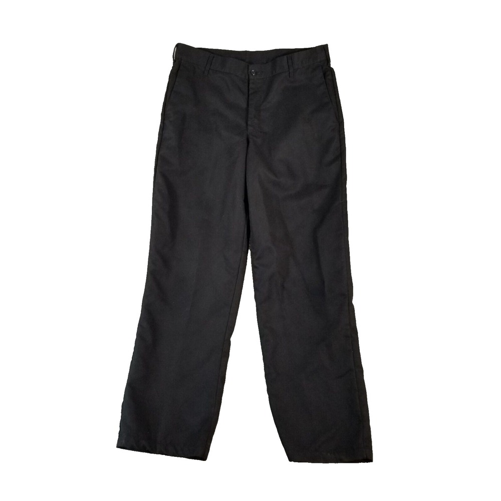 McDonald's Pants Men 34 Black Work Chino Microfiber Straight Leg Comfort